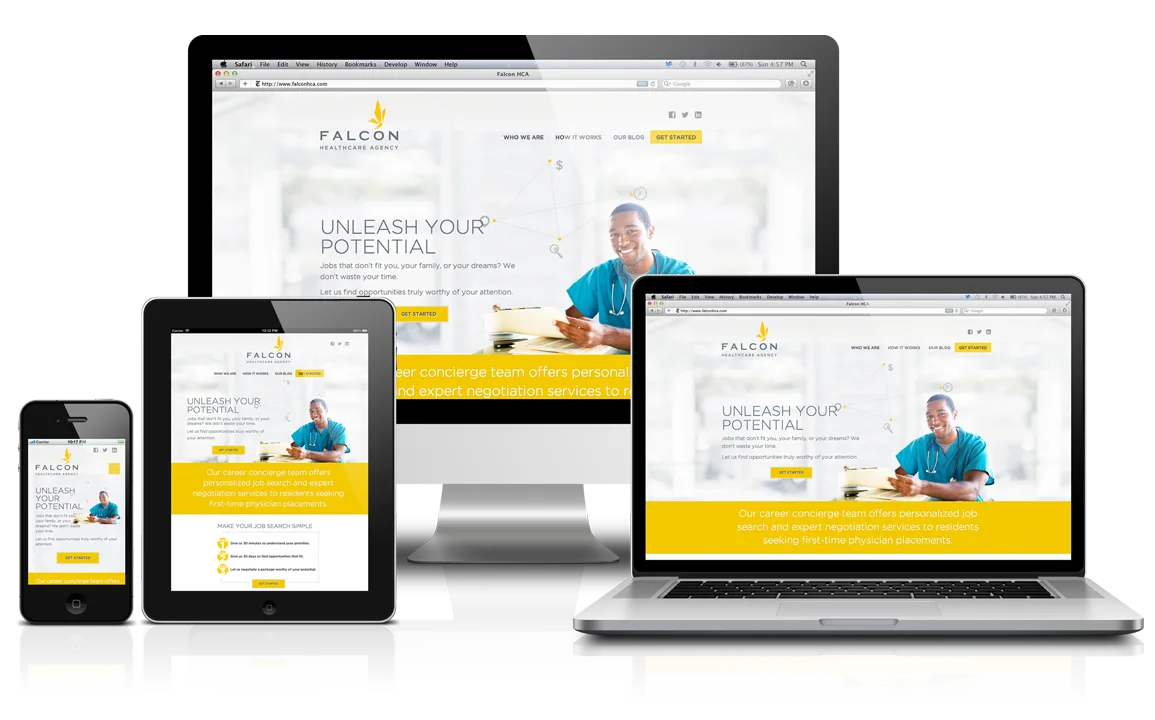 Responsive Website Design Ajax — Desktop, Laptop, Tablet and Mobile Mockups by Durham Region Web Design
